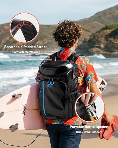 TOURIT Backpack Cooler Insulated 30 Cans, Lightweight Leak Proof Travel Cooler Bag, Soft Waterproof Cooler Backpack for Me...