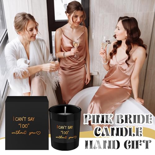 Threlaco 6 Pcs Bridesmaid Proposal Gifts I Can't Say I Do Without You Candles Bridesmaid Gifts Natural Soy Wax Candles wit...