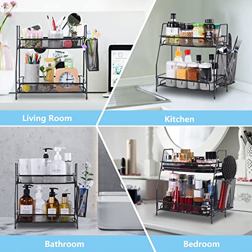LEMIKKLE 2-Tier Bathroom Countertop Organizer,Skincare, Makeup Countertop Organizers, Kitchen, Bathroom Counter Storage wi...
