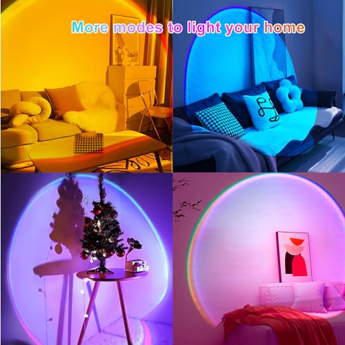 Madoury Sunset Lamp Projector with APP and Button Control, Multicolor Changing Projection Light Sunlight Lamp for Bedroom,...
