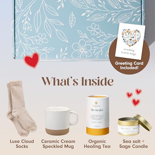 Unboxme Deluxe Birthday Care Package for Women - Fluffy Socks, Mug, Lemon & Ginger Tea Set, Scented Candle & Greeting Card...