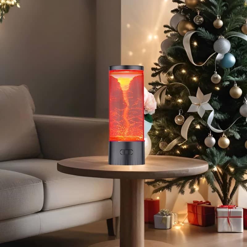 Mindiverse 12.5Inches Twister Hurricane Light with Remote & Breath Light - Water Vortex Mood Lamp, Fun and Exciting Gift f...