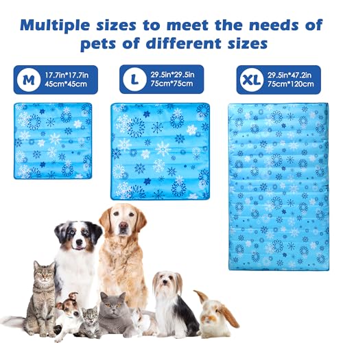 Fuz Bigaza Dog Cooling Mat, Pet Washable Non-Toxic Summer Dogs Cats Cooling Pads Sleeping Kennel Mats Cool Ice Blanket for...