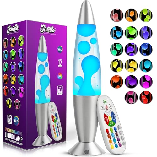 JAMBO 17-Color Changing LED Motion Lamp with Remote, 16" LED Light for Kids Teens and Adults, Night Light Nightlight, Magm...