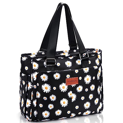 HSHRICH Large Floral Insulated Handbag for Women Work, 12L Leakproof Lunch Cooler Tote with Storage Pocket, Reusable for P...