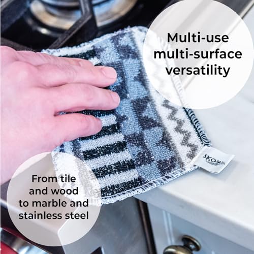 Skoy Scrub, 2-pack Reusable, Non-Scratching Dish Scrubber for Kitchen and Household Cleaning, Planet-Friendly, Dishwasher ...