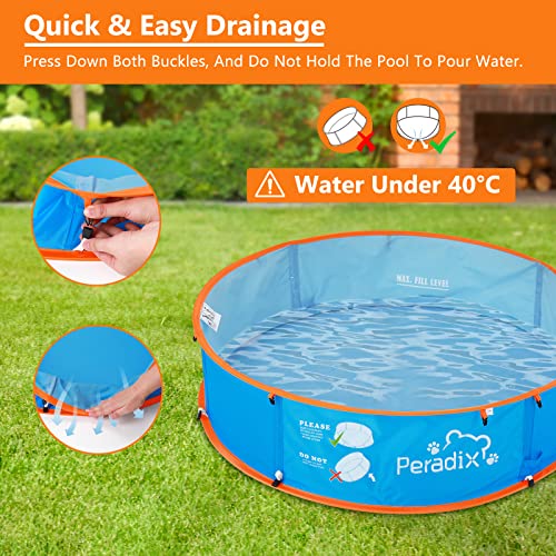 Peradix Paddling Pool for Kids & Pets Infant Ball Pit Tent, Baby Beach Tent, Toddler Wading Pool UV Sun Shelter Canopy wit...