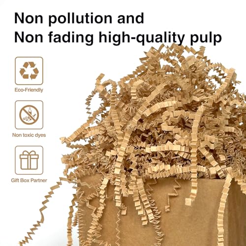 Corlcol 2LB Crinkle Cut Paper Shred Filler for Bag Gift Box Basket Confetti Paper Shreded Stuffing Decoration for Christma...