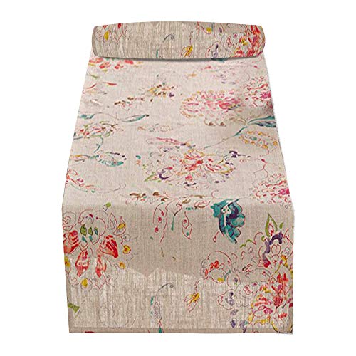 SARO LIFESTYLE - 13010.N1672B Primavera Collection Table Runner, 16" x 72", Natural