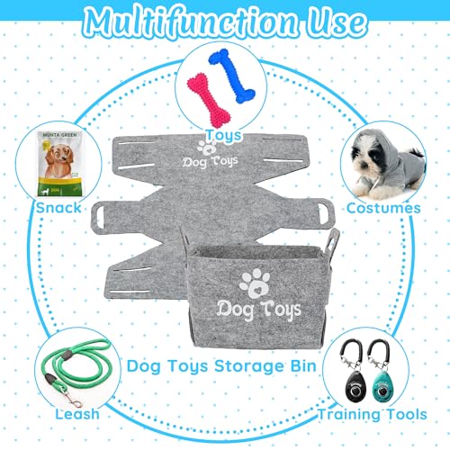 Ousiya 12 Pack Puppy Teething Toys Set - Small Breed Chew Toys with Storage Case, Suitable for Puppies 8 Weeks
