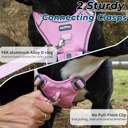 Wuffley Escape Proof Dog Harness and Leash Set, Lightweight Dog Harness with Lift and Assist Handle, No Pull Reflective Pe...