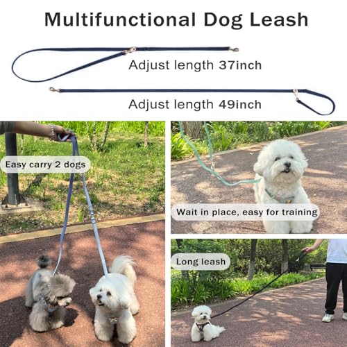 No Pull Dog Harness and Leash Set for Small Sized Dog Training Puppy Harnesses with Multifunction Dog Leash Soft Adjustabl...