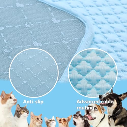 SOMOYA Upgrade Dogs Cooling Mat (Q-Max>0.45) Thicken Washable Non-Slip Cooling Pads Blanket Sleeping Kennel Mat,Washable I...