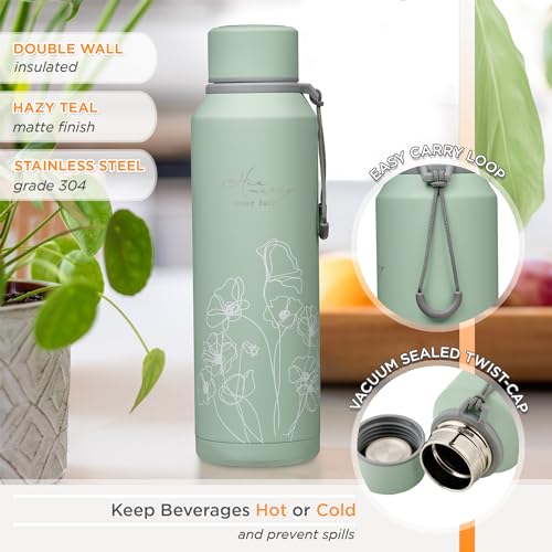 Christian Art Gifts Stainless Steel Insulated Double Wall Vacuum Spill-proof Water Bottle for Women: His Mercy Never Fails...