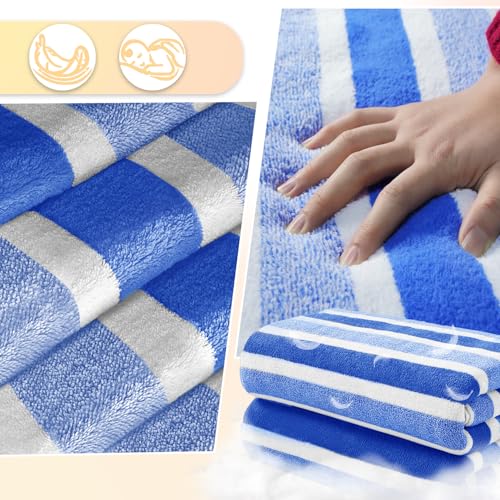 Ruikyhom Lounge Chair Towel Cover (Pack of 2), Ultra Plush & Absorbent Micro Fleece Chair Towel for Pool, Beach, Patio & G...