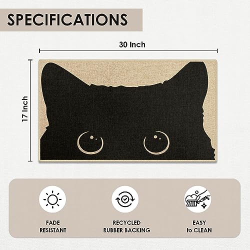 Arttown Cat Door Rug, Cute Cat Blessed Welcome Mat, Doormats Front Doormat Outdoor Indoor Entrance Rug Floor Mat Non Slip ...
