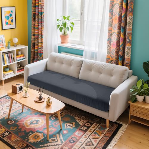Hokway Couch Cushion Covers Stretch Cushion Covers Sofa Seat Cushion Slipcover Cushion Protector(Gray, Medium)