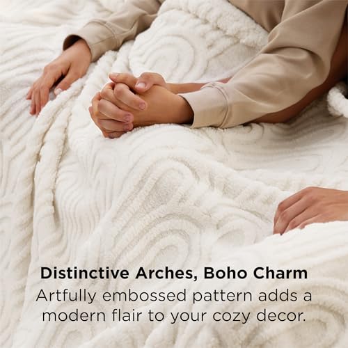 Bedsure GentleSoft Cozy Throw Blanket for Couch - Soft Summer Boho Blankets for Women, Fuzzy Fleece Throw for Beds, Boho H...