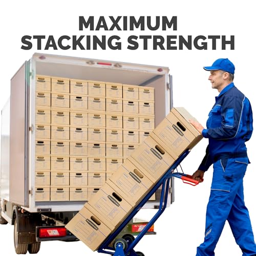 Bankers Box Small Classic Moving Box 10 Pack, Reinforced Handles, Tape-Free Assembly, Box with Lid, 15-In x 12-In x 10-In...