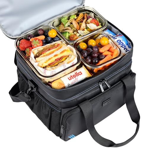 ZEEMO Soft Cooler Bag, Insulated Lunch Box, 19 L Ice Chest, Double Leakproof Layers, Waterproof and Collapsible Case for W...