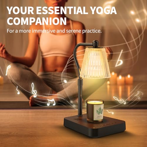 Fesmey Dimmable Candle Warmer Lamp with Timer, 2-in-1 Adjustable Candle Lamp Warmer Light Sound, Touch Control Lamp Candle...