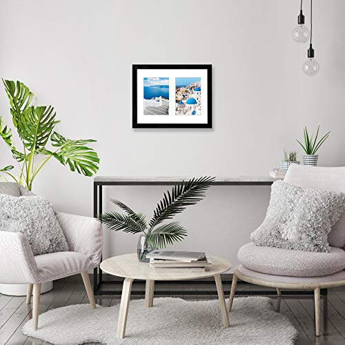 Americanflat 5x7 Double Picture Frame with Shatter-Resistant Glass - Fits Two 5x7 Photos or Use as One 11x14 Picture Frame...