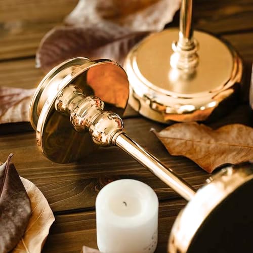 MrMrKura Gold Candle Holder for Table Centerpiece, Set of 2 Decorative Candle Holders for Pillar Candles, Tall Candle Hold...