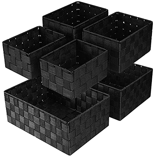 Uvellgift Woven Storage Baskets, Storage Bins, Cube Basket Container Baskets Storage Boxes Organizers for Clothes /Shelve...