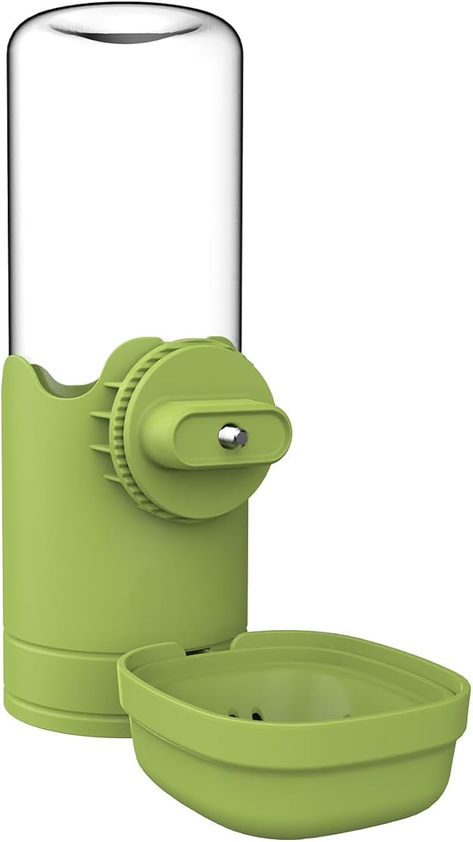 TOKAYIFE Pet Water Bottle for Cage Crate 26oz Automatic Feeding Water Dispenser for Dog Cat Rabbit (Green, 26oz)