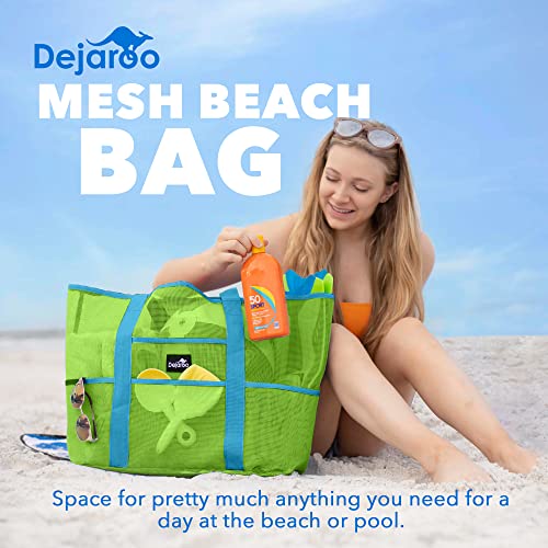 Dejaroo Mesh Sand Free Bag - Strong Lightweight Bag For Beach & Vacation Essentials. Tons of Storage!
