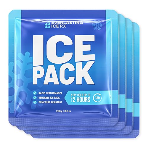 Rapid Performance Reusable Ice Packs for Coolers or Lunch Box | 4 Pack | Cold for Up to 12 Hours | Ice Packs for Cooler, L...