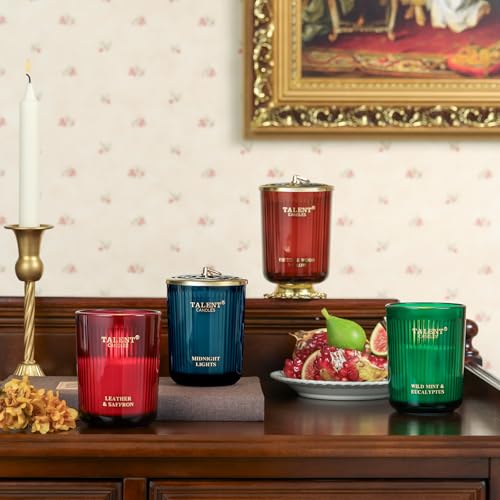 Jar Candles for Home Scented, Aromatherapy Candles Gifts for Women & Men, Natural Soy Candle, 8.4oz Traditional Style Fire...
