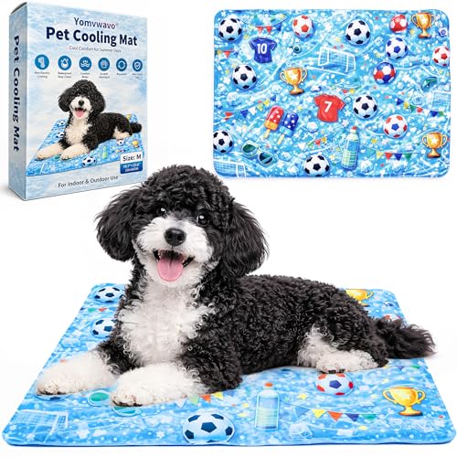 Yomvwavo Dog Cooling Mat, Water-Activated Gel Ice Pad for Dogs&Cats, No Electricity Self-Cooling Mat, Waterproof Wipe-Clea...