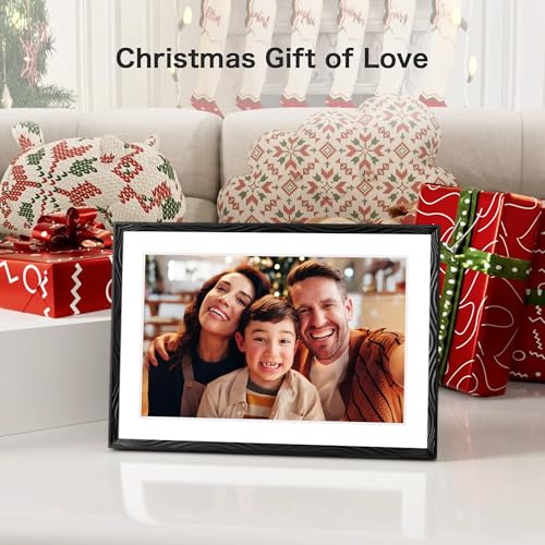 Digital Picture Frame, 10.1'' Frameo Digital Frame Wifi, 32GB Memory, 1280*800 HD Touch Screen Digital Photo Frame, Wall M...