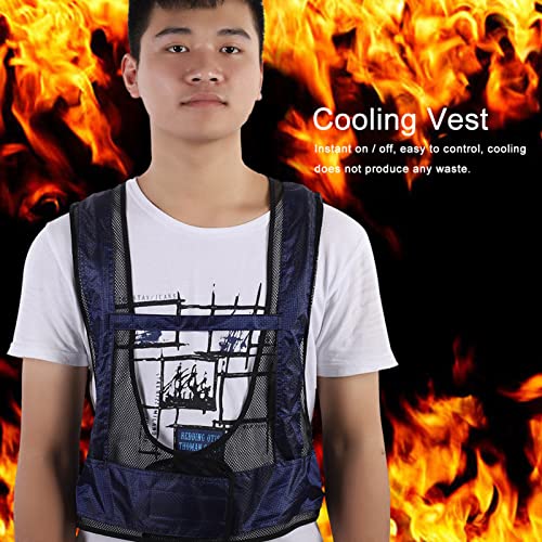 Garosa Adult Cooling Vest with Adjustable Vortex Tube Technology, Compressed Air Powered, Blue, Cotton and Oxford Fabric, ...