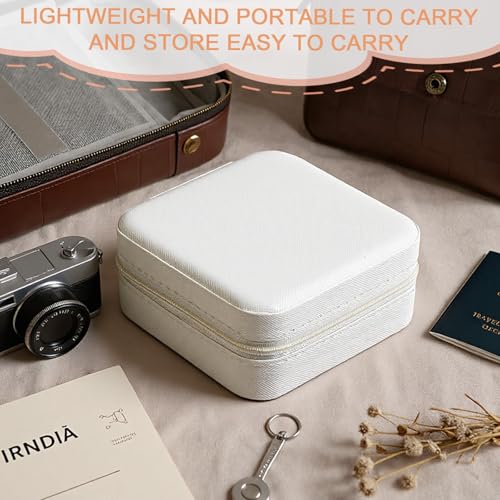 Kifmurase 10Pcs Travel Jewelry Case, Bridesmaid Gifts Box, Small PU Leather Earring Organizer, Jewelry Travel Organizer, M...