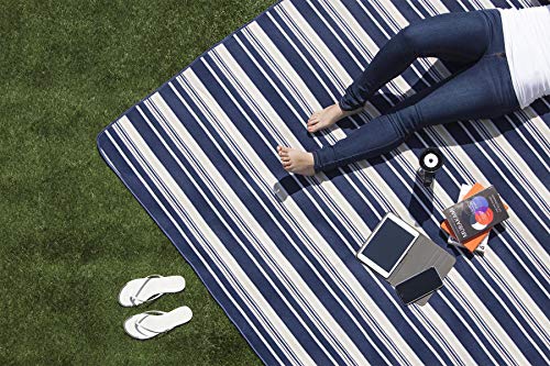 ONIVA Blanket Tote XL Outdoor Picnic Blanket, 70"x80" Foldable Beach Blanket with Fleece Top, Water-Resistant Backing, Str...