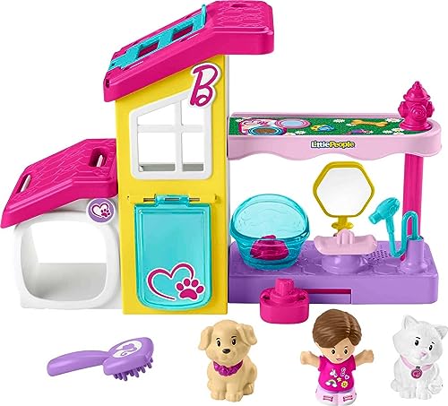 Fisher-Price Little People Barbie Toddler Toy Play and Care Pet Spa Playset with Music & Sounds for Pretend Play Kids Ages...