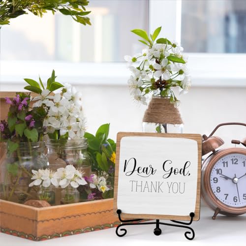 Home Decor, Farmhouse Shelf Table Decor, Christian Office Home Décor Accents For Living Room Mantle Coffee Bar Bookshelf K...