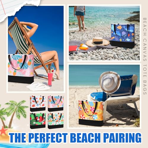 SilTriangle 20 Pcs Beach Tote Bag Gifts for Women Reusable Summer Tote Bag Large Grocery Shopping Handbags for Beach Pool ...