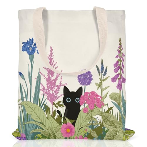 AiHeart Aesthetic Canvas Tote Bag for Women,Tote Bag with Inner Pocket,Pouch Bags for Women,Reusable Shopping Bags