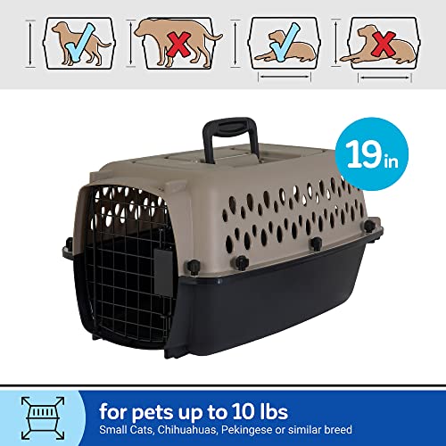 Petmate Vari Dog Kennel Portable Airline-Friendly Carriers & Crates for Small Dogs and Puppies, Durable Plastic, Pet Carri...