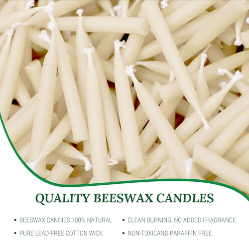 Meditation Beeswax Candles 40Pcs, 20 Minute Mini Candles Set, 2.6 Inch Small Bees Wax Taper Candles - Smokeless, Dripless ...