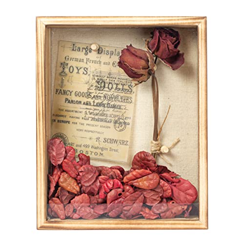 Increased Fire Shadow Box Frame 8x10 Shadow Box Display Case with Linen Back of Awards Memorabilia Flower, Pictures, Keeps...