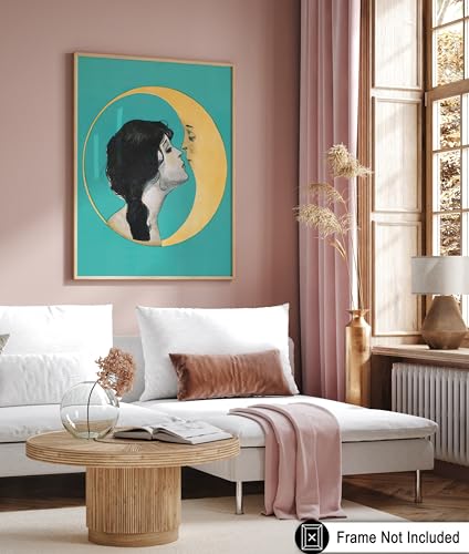 Poster Master Vintage Dear Old Dixie Moon Print - Celestial Poster - Woman Art - Lunar Gift for Him & Her - Great Wall Dec...