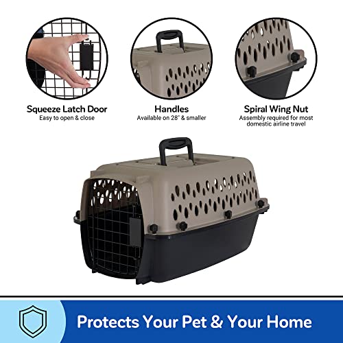 Petmate Vari Dog Kennel Portable Airline-Friendly Carriers & Crates for Small Dogs and Puppies, Durable Plastic, Pet Carri...