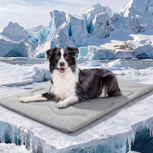 ASENKU Dog Cooling Mat, Portable & Durable Cooling Mat for Dogs, Summer Anti-Slip Breathable Cooling Bed for Medium-Large ...