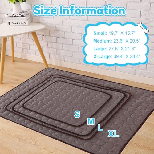 Coppthinktu Cooling Mat for Dogs Summer Dog Pad for Small Medium Large Dogs Cats, Pet Ice Silk Blankets Sleeping Mat, Outd...