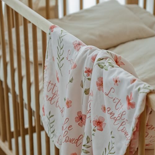 CIVARUA KIDS Floral Baby Blankets for Girls - Super Soft Nursery Minky Blanket, Newborn Baby Blanket with Double Layer Dot...