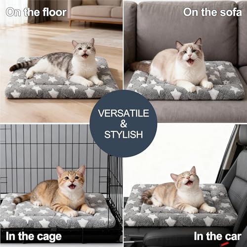 Dog Bed Mat - Soft and Comfortable Dog Kennel Cat Bed, Washable Dog Bed or Cat Bed, Suitable for Dog Crate Ped, Cat Cage B...